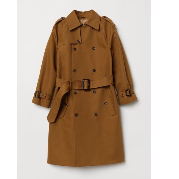 HM Studio Collection by Pernille Brown Belted Heavy Trench Coat - Picture 7 of 12
